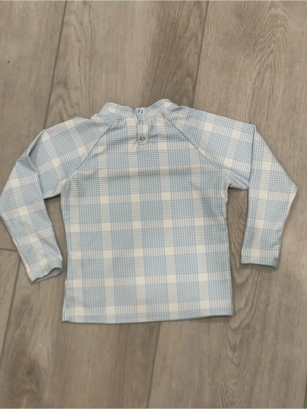 Minnow unisex sunwashed plaid rashguard, size 2T EUC